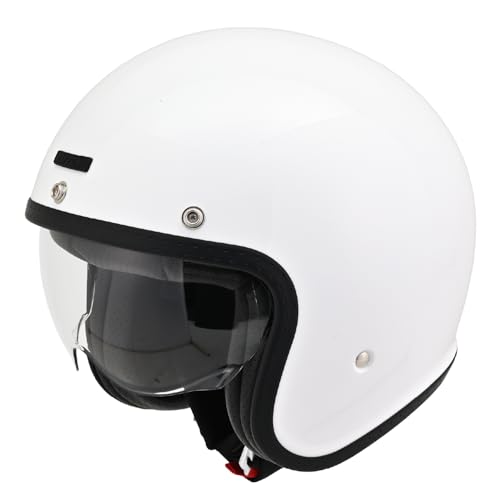 デイトナ(Daytona) バイク ヘルメット ジェット SG規格 高強度ABS 軽量 スモールジェット シールド / スピーカーホール 装備 DN-007PJ ホワイト XLサイズ(61-62cm) 61103